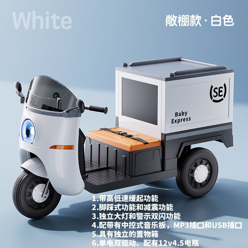 New children's electric car simulation courier car four-wheel drive chargeable children's stroller toy electric car
