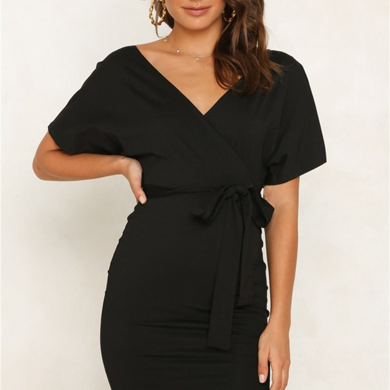 cross-border  new arrival: sexy backless tie-up bodycon dress - spring/summer collection - in stock