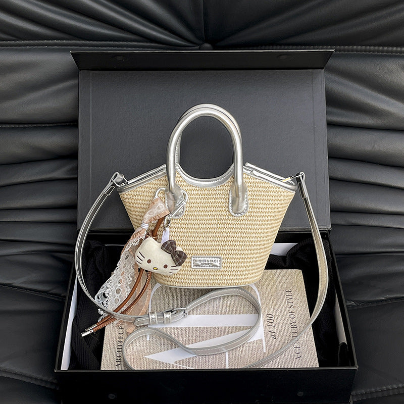 Handheld bucket bag women's new sense niche this year messenger bag fashion trend small bag