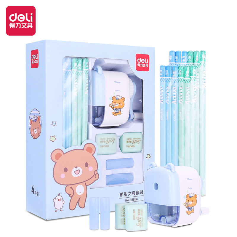Deli 68896 Stationery Gift Box School Gift Pack Primary School Children's Day Birthday Gift Stationery Set Wholesale