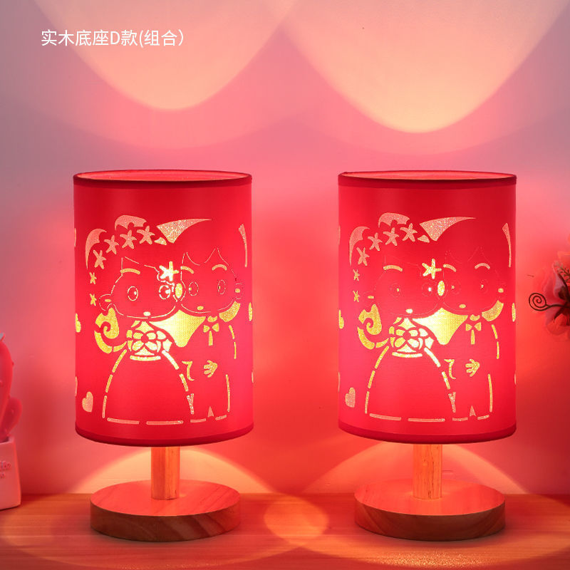 Warm and romantic wedding room wedding bedside night light bedroom table lamp simple modern breastfeeding wedding gift everbright lamp