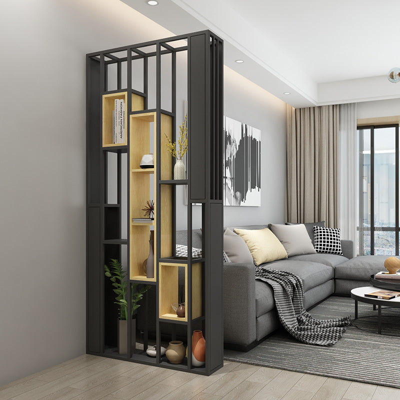 Nordic wrought iron screen shelf entrance office guest dining room partition floor flower stand creative decoration