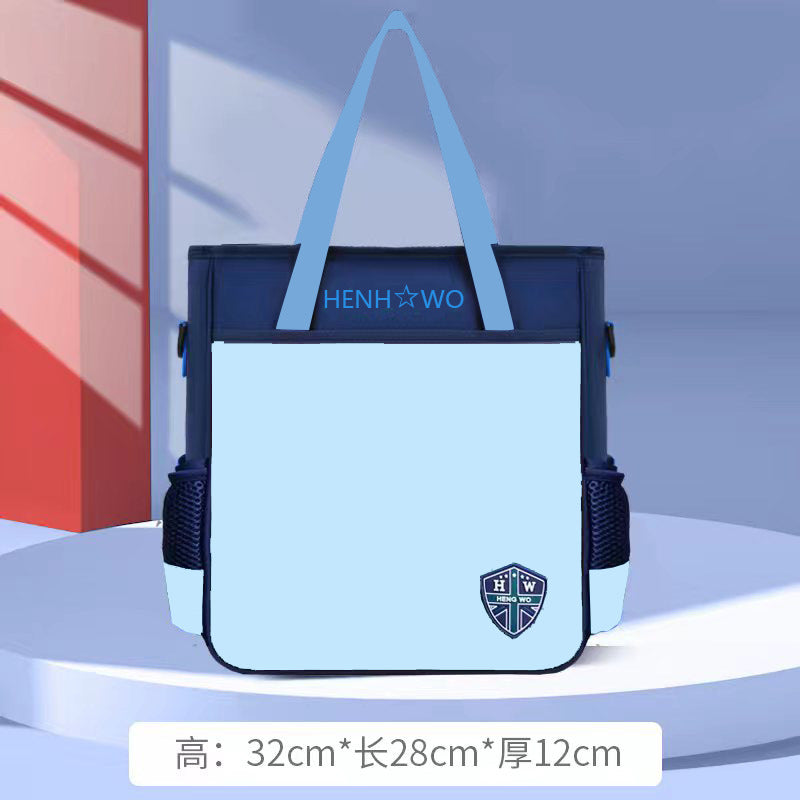 Ready-to-ship wholesale elementary school tutoring bag, water-resistant, large capacity, unisex tote bag, portable crossbody bag, breathable and wear-resistant