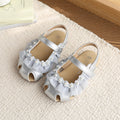 Korean style girls' sandals - new summer collection, soft sole children's shoes, lace closed-toe sandals, baby girl pearl princess shoes