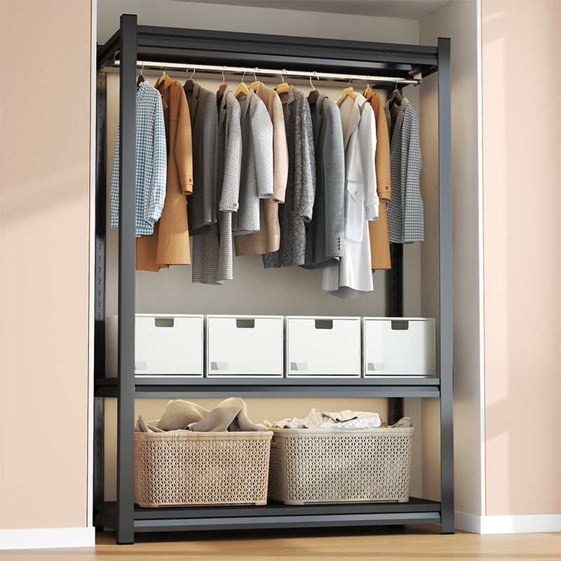 Wardrobe rental room diy simple clothes rack shelf type steel hanging storage rack cloakroom assembly open storage rack