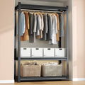 Wardrobe rental room diy simple clothes rack shelf type steel hanging storage rack cloakroom assembly open storage rack