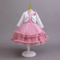 New arrival: three-piece children's formal dress set - lace princess dress for flower girls, model dress, kids dress