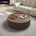 Italian round storage coffee table small apartment for home living room casual cream style retroaccessible luxury living room classy side table