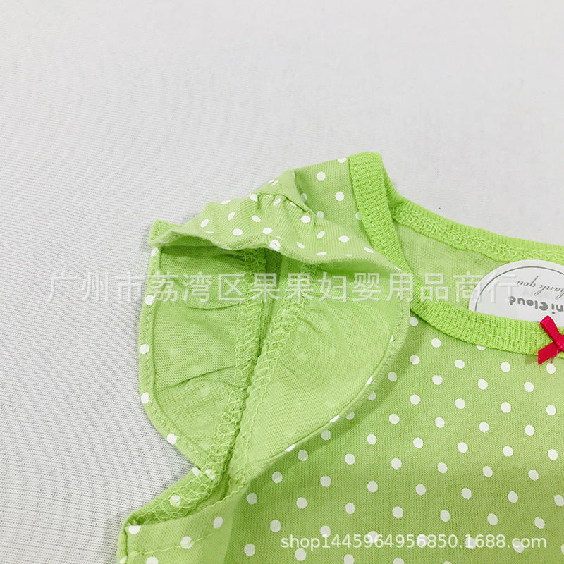 Girls' summer princess dress, 2020 new korean style, cute printed skirt for baby girls, trendy for 2-3 year olds