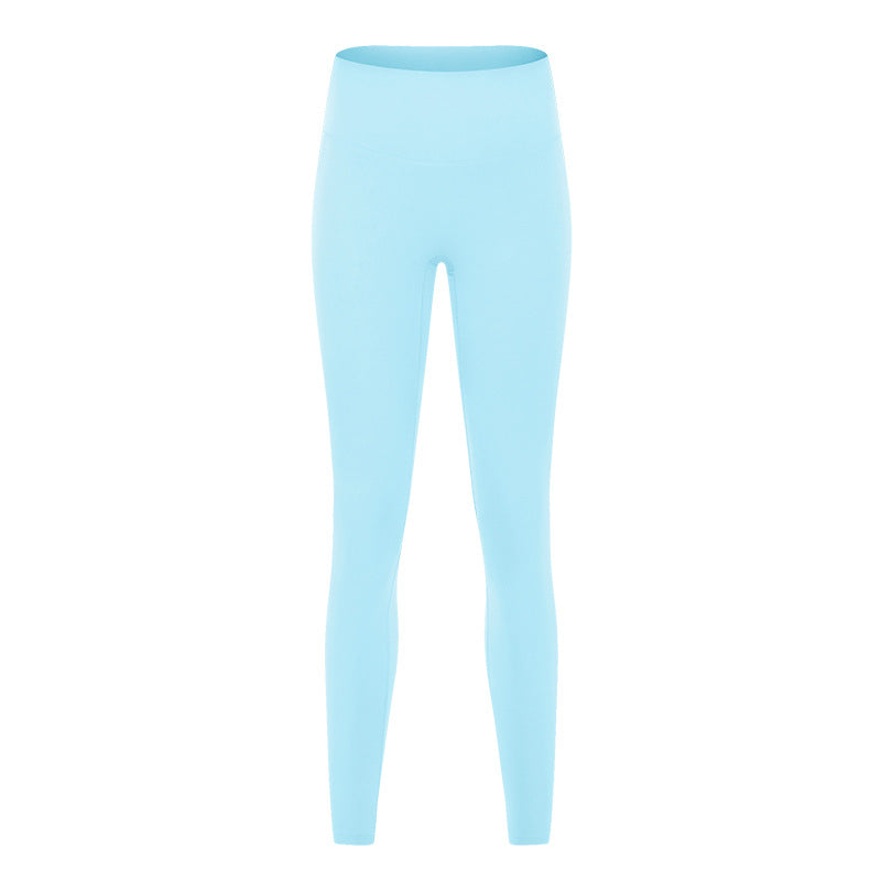 Summer high-waisted butt-lifting yoga pants - no camel toe, stretchy, workout leggings, 7/8 length, barely-there feel - yoga apparel 19108