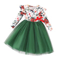 Kids' & toddler's new autumn long-sleeve floral mesh dress - sweet princess style, perfect for everyday casual wear
