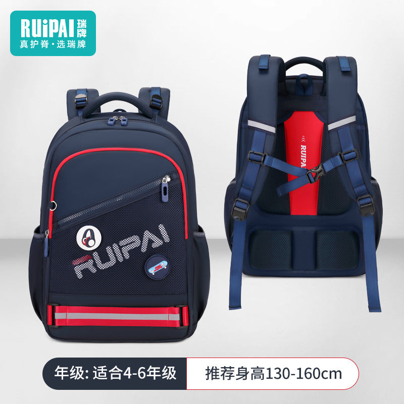 School bags for primary school girls are dirt-resistant, and spine care for grades 3 to 6 reduces the burden. Wholesale of large-capacity children's school bags and men's backpacks