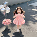 Girls' summer dress - stylish and trendy flutter sleeve princess dress for toddlers and babies - floral summer outfit