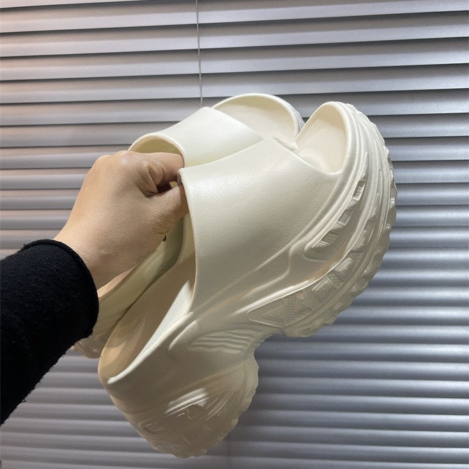 9cm thick sole slippers for women summer 2025new arrivaleasiest for matchoutwearsummer sandals and slippers for students to increase height