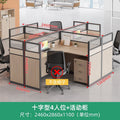 Cross-shaped 4-person + movable cabinet