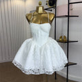 European and american cross-border women's fashion:  summer new arrival - elegant bandeau lace high-waisted a-line slip dress with unique design