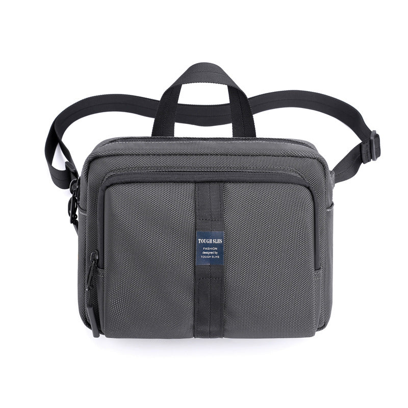 Cross-border new trendy men's messenger bag, simple function bag, multi-functional digital storage bag, outdoor breast bag, shoulder bag.