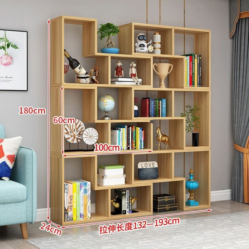 Free shipping casual combination bookshelf bookcase creative corner bedroom floor-standing simple storage rack partition display rack entrance