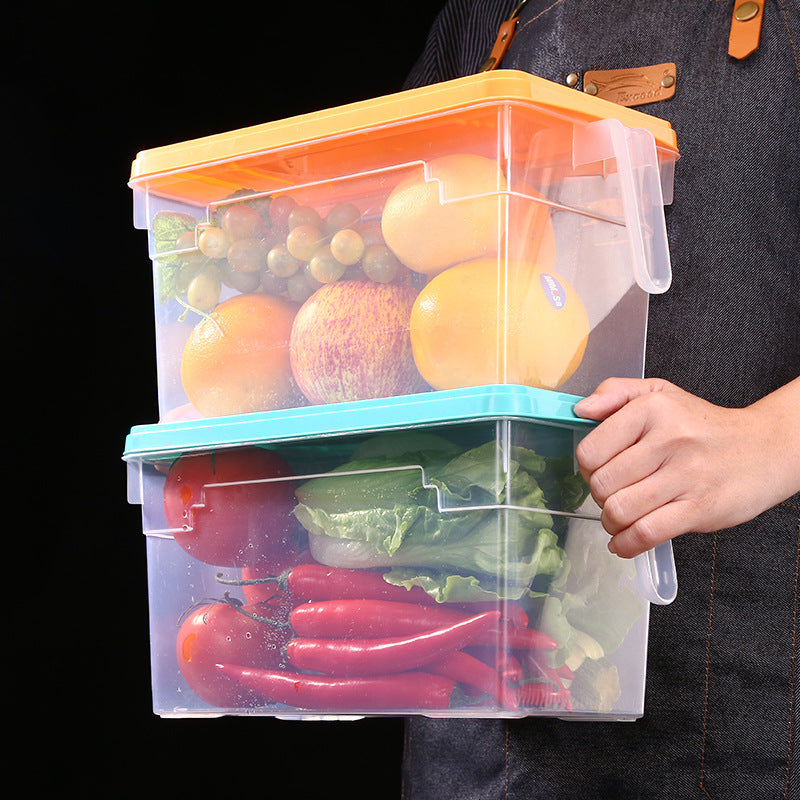 Japanese-style refrigerator storage box, drawer-type kitchen, transparent plastic fresh-keeping box, custom logo,  food storage box.