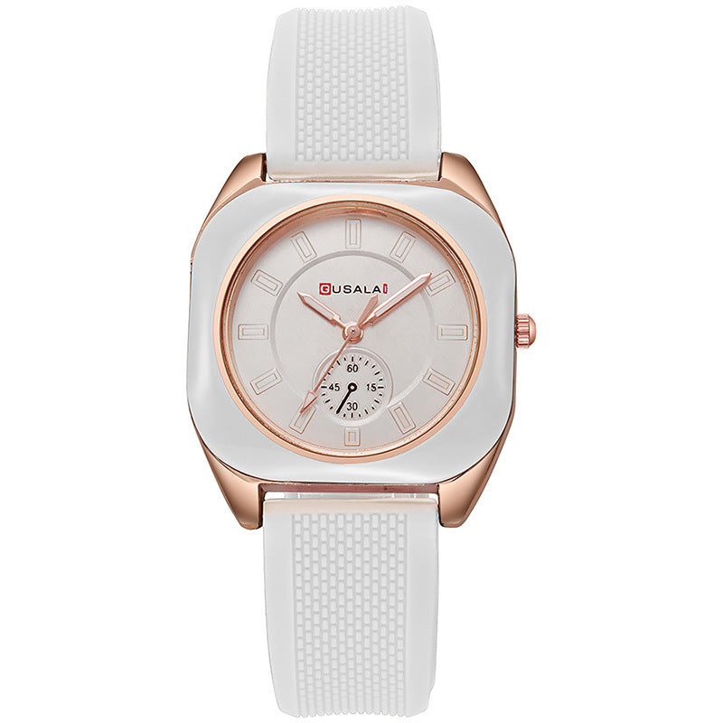 High-style women's watch, minimalist and fashionable, versatile sugar cube quartz watch, women's watch, hot-selling export manufacturer wholesale