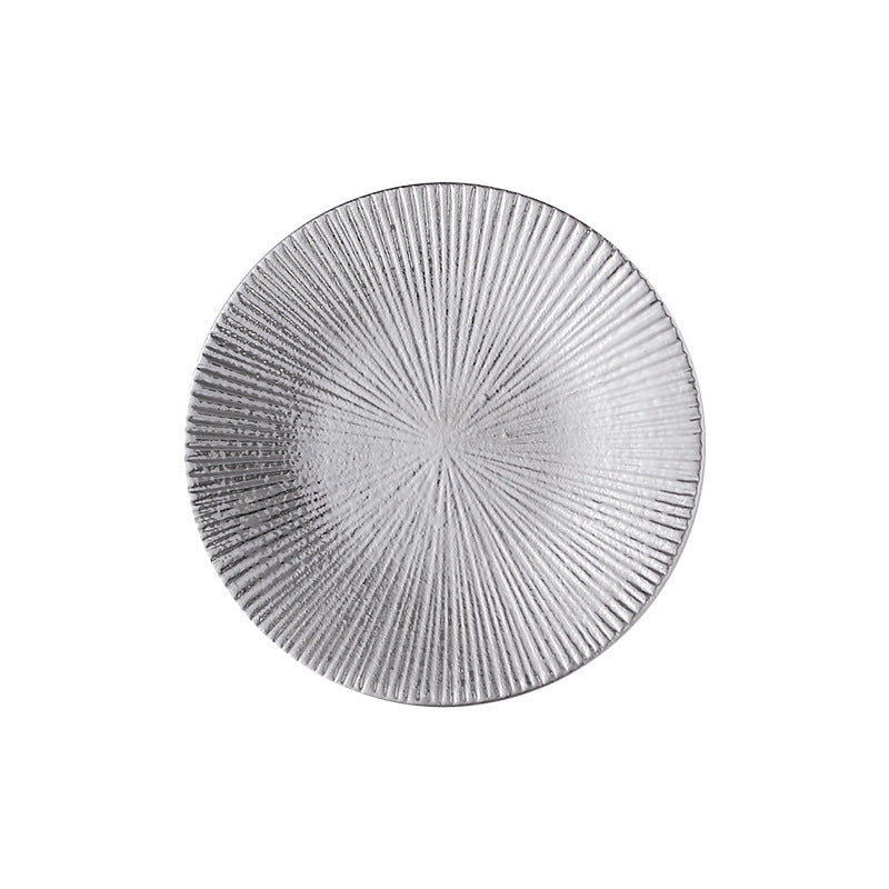 Insaccessible luxury ceramic western dinner plate retro ceramic restaurant for home shallow plate japanese ceramic good-looking dish plate