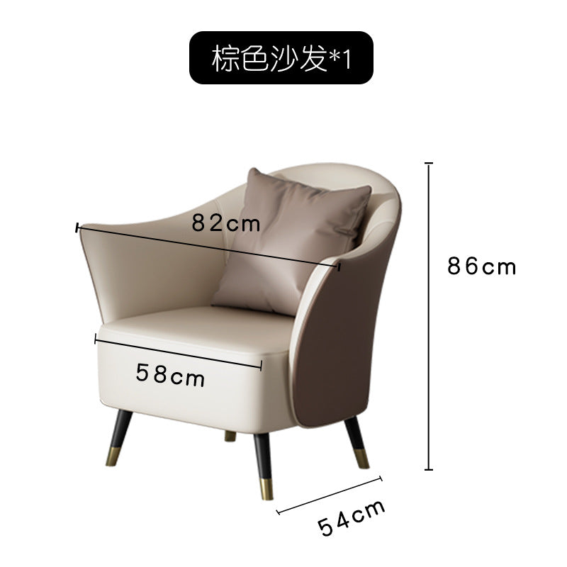 Nordic table and chair set, single sofa, hotel sales office, reception area, balcony, office break area furniture, reception