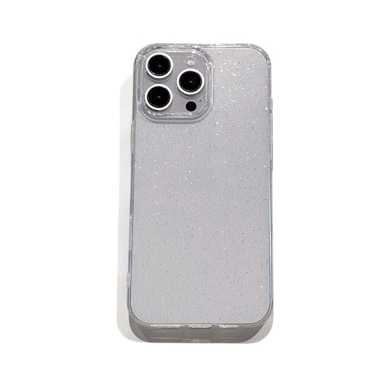 Transparent glitter suitable for apple 16promax simple mobile phone case iphone13/xr anti-fall tpu protective case 15