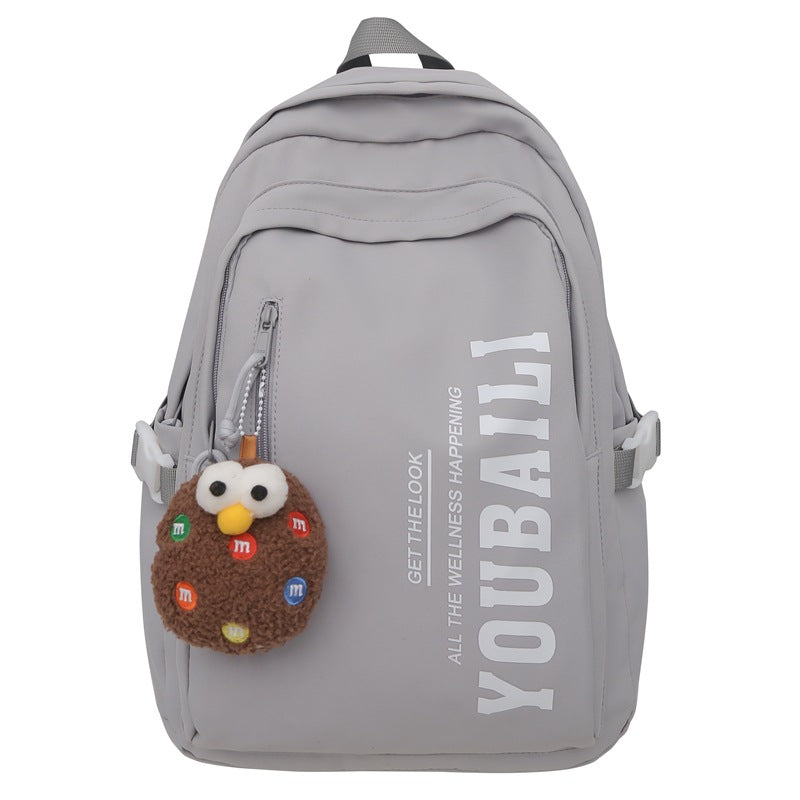School bag for girls, junior high school students, middle school students, large capacity, versatile burden reduction, fashion trend, high school college students, backpack