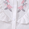Girls' outfit set: embroidered top + skirt two-piece set