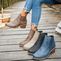 autumn new arrival: plus size chunky heel ankle boots for women, sizes 36-43. price difference: $0.67. available for  and  dropshipping