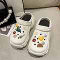 Crocs women's summer outwear 2024best selling thick sole heightening beach non-slip toe cap sandals women's new arrival