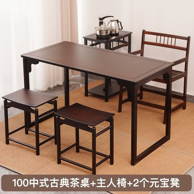 New chinoiserie tea table and chair combination office kung fu coffee table for home living room balcony tea table tea table