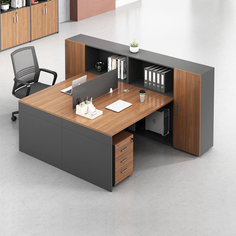 Saint li casual staff desk and chair combination modern office financial table screen card slot