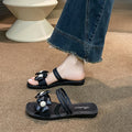 Pearl double flower hot style outwear sandals women's summer new fairy popular easiest for match soft bottom fashion slippers women