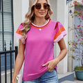 European and american cross-border e-commerce women's summer new arrivals:   pullover crew neck knitted top short sleeve sweater