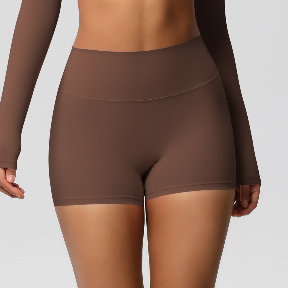 Ready-to-ship cross-border double-sided brushed, form-fitting, breathable solid color training yoga set, eight-piece athletic running fitness outfit for women