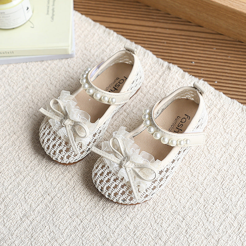 Custom girls' shoes: fairy-tale style, minimalist mary janes, spring/summer new arrivals, soft sole, hollow-out design, fashionable princess sandals