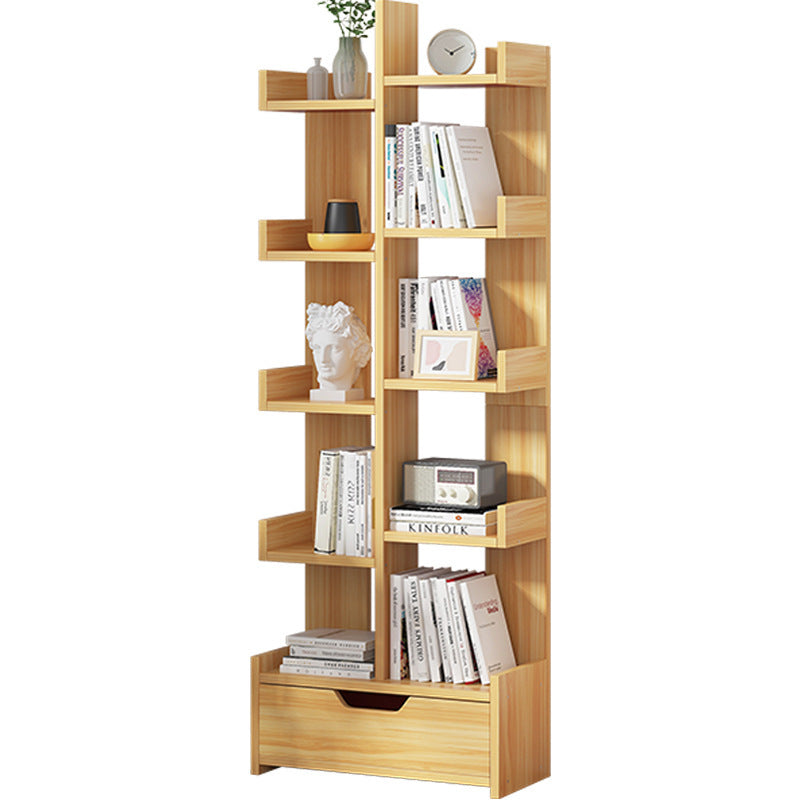 Simple small bookshelf, floor-to-ceiling shelf, integrated wall storage rack, living room office display rack, table side storage narrow cabinet