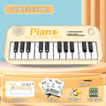 children's electronic keyboard, 24-key multifunctional wood grain design, toy for boys and girls, beginner baby educational electric piano