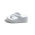 2026 new fashion diamond-shaped height-increasing flip-flops for women, eva non-slip thick-soled trendy beach thong sandals