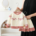 Girls' knitted sweater set - autumn  new collection: two-piece sweater dress for little girls