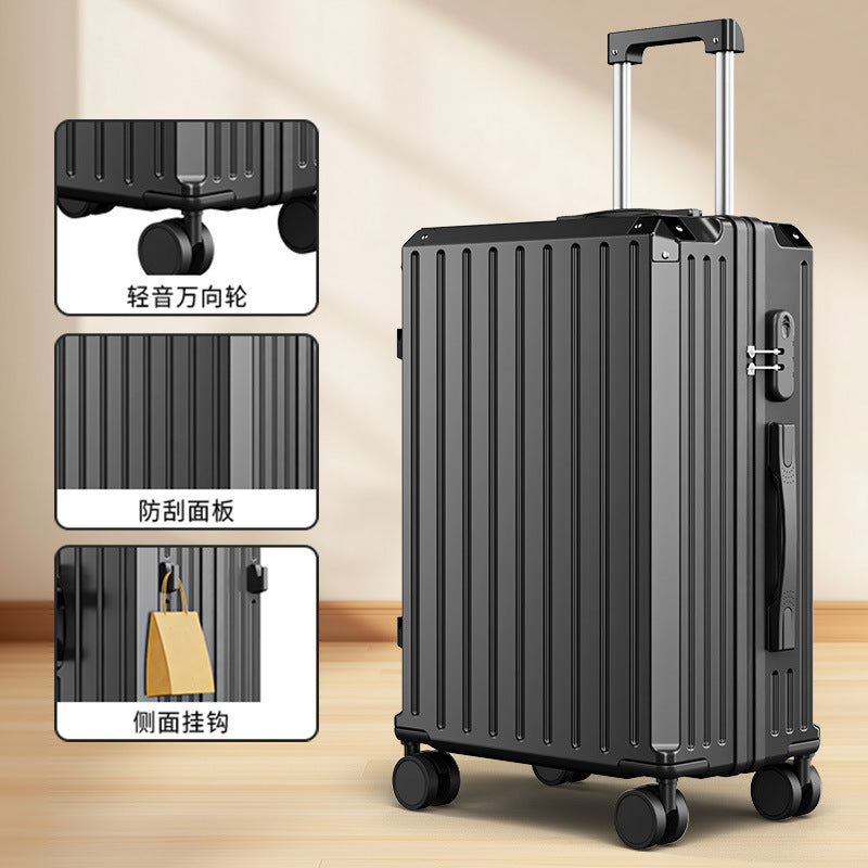 New suitcase 24-inch student trolley suitcase universal silent wheel suitcase large capacity boarding password case