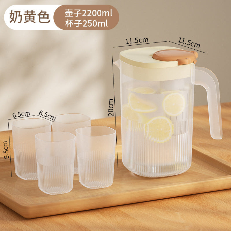 Refrigerator cold water bottle for homelarge capacity cold water cup high temperature resistant plastic beverage bucket cold brew kettle fruit tea cold water bottle