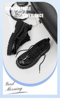 Men's shoes 2026 new spring british style casual low-top martin boots men's leather shoes chunky sole black derby trendy shoes