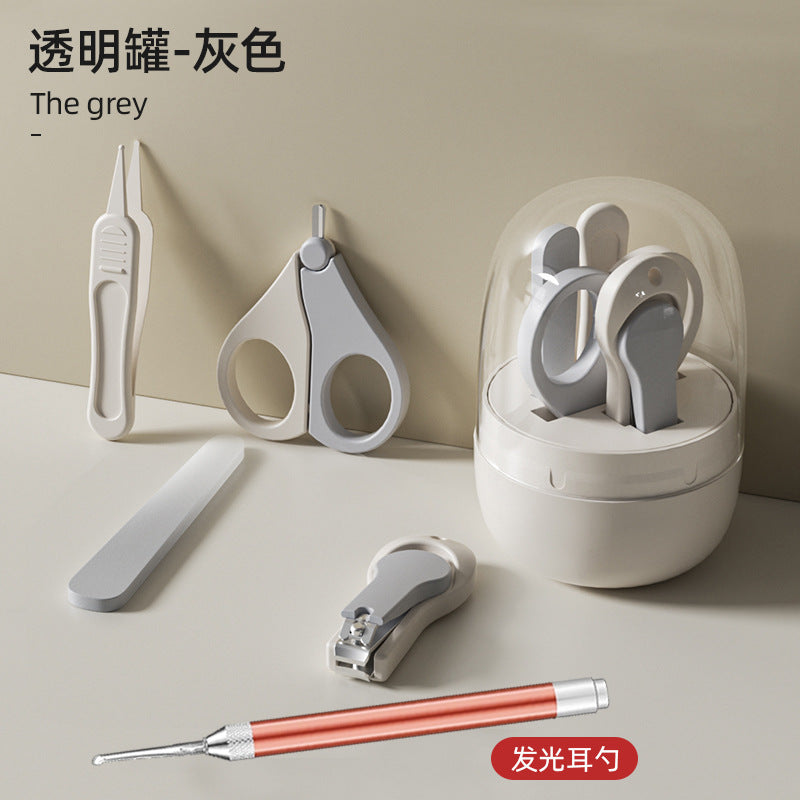 Baby transparent jar nail clipper suit newborn baby nail clipper kids anti-clip small scissors nail clippers