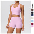 Fashionnew arrivalhigh waist hip lifting tight yoga wear shortsuitoutwear beautiful back quick-drying breathable running fitness wear