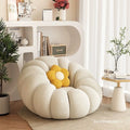 Cream style lazy sofa can lie down and sleep pumpkin sofa chair casual chair cashmere fabric sofa single sofa