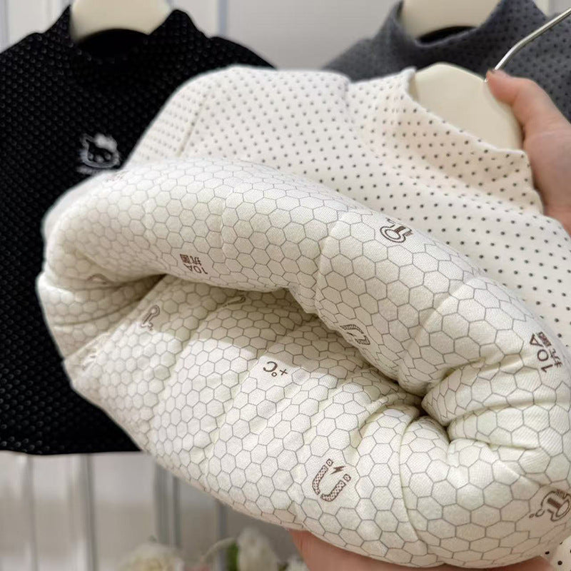 Autumn/winter girls' three-layer quilted padded coat, thickened warm cotton jacket, trendy and stylish top for baby girls, children's clothing, kids' apparel