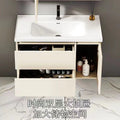 Double-layer drawer honeycomb aluminum bathroom cabinet bathroom mirror cabinet combination wall-mounted ceramic integrated basin honeycomb aluminum basin