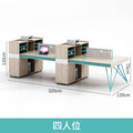 Saint li staff office desk - minimalist modern financial desk and chair set, computer desk, card slot, stylish employee office desk